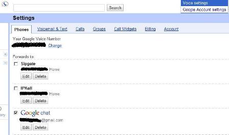 Google Voice - voice settings