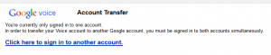 Sign in to second Google account to start transfer