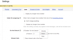 Google Voice Do Not Disturb